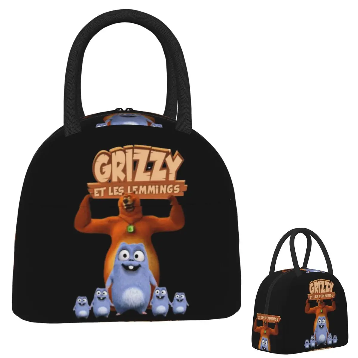 

Изолированная сумка для обеда Grizzy And Lemmings для женщин и детей, герметичные коробки для еды, термосумка для ланча
