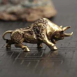 Brass Lucky Bullfighting Statue Home Decoration Ornaments Copper Animal Miniature Figurine Bring Wealth Office Desk Decor Crafts