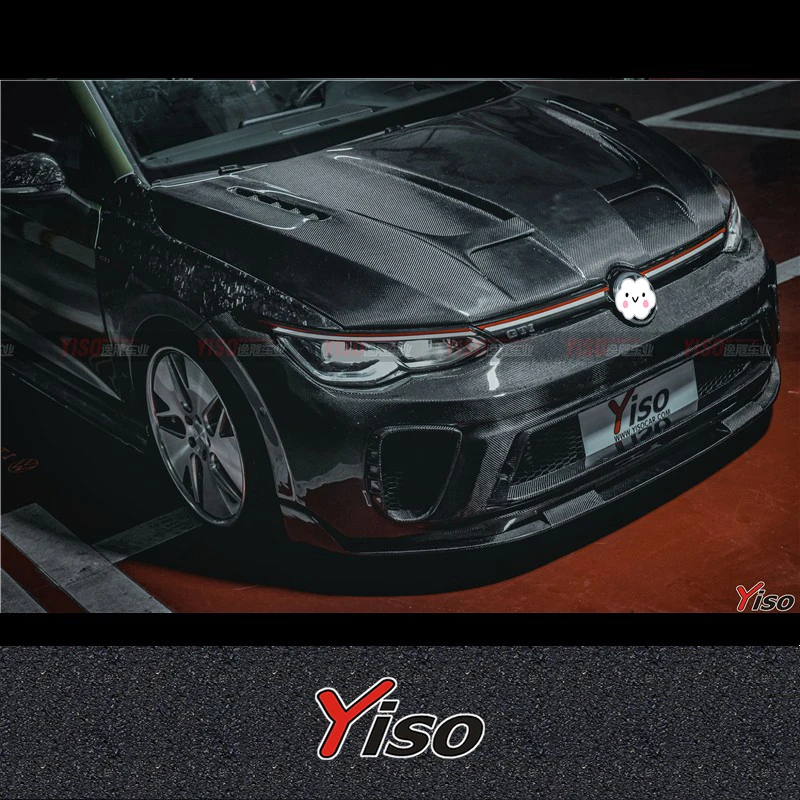 

Подходит для GOLF 8 GTI R Rline: Модифицированный обвес, капот из карбона, крышка двигателя GLOF8 Yiso V4, аэродинамический комплект Yiso HOOD.