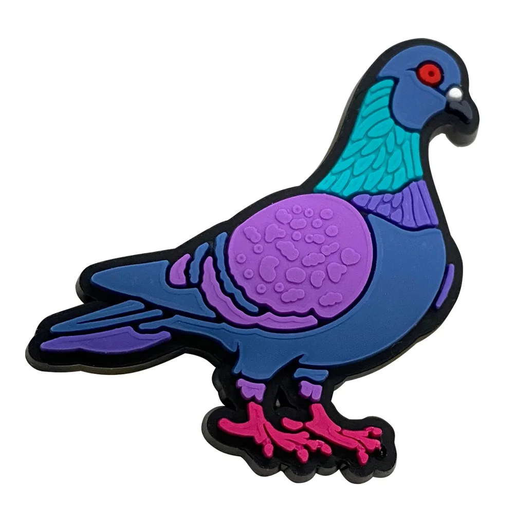 Wholesale 12-100Pcs Various Pigeon PVC Shoe Charms Dove of Peace Sandal Buckle Decorations DIY Kids Wristband view 6