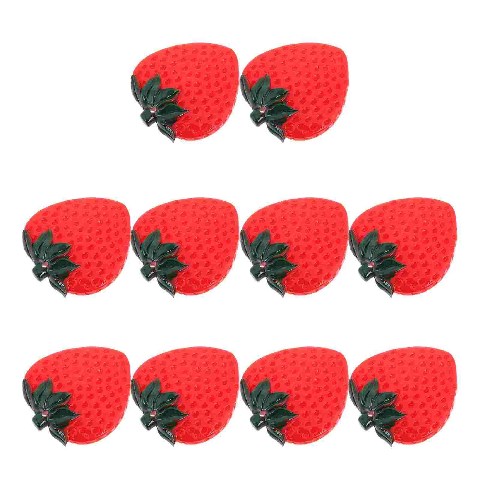 

10 Pcs Fruit Model Strawberry Artificial Fruits for Decoration Lifelike Desktop