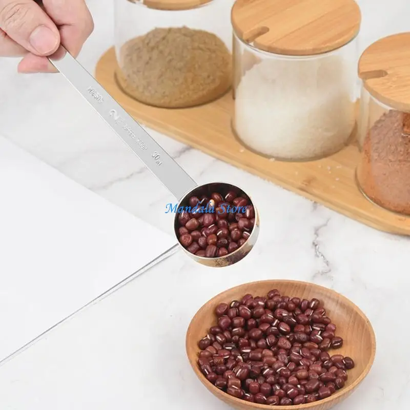 

U2JC Measuring Spoon 10ml/15ml/20ml/25ml/30ml 304Stainless Steel Long Handle Spoon