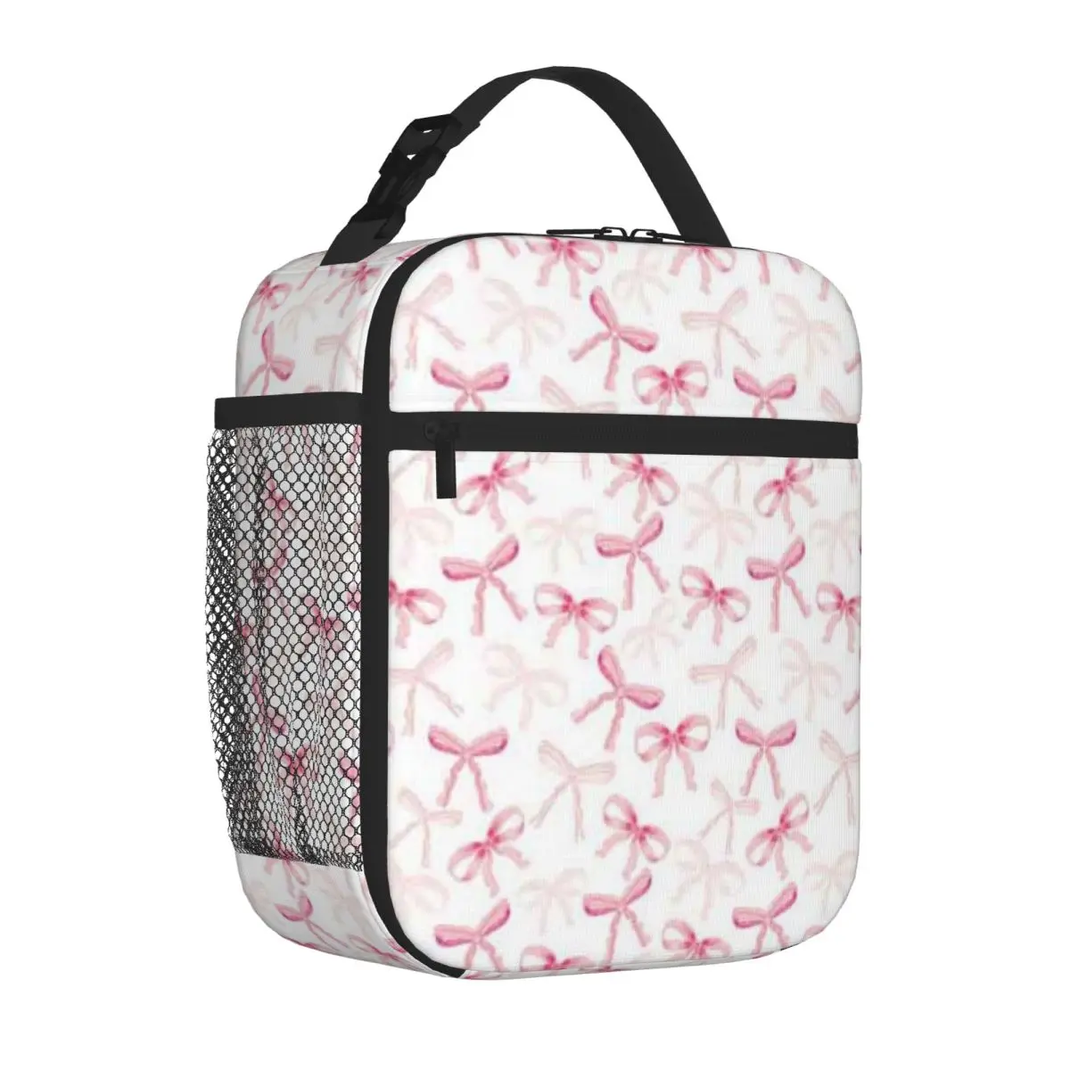Bestselling Pink Ribbon Bows Coquette Aesthetic Soft Pastel Girly Pattern Abstract Snack Bag Business Commute Compact Lunch Bag