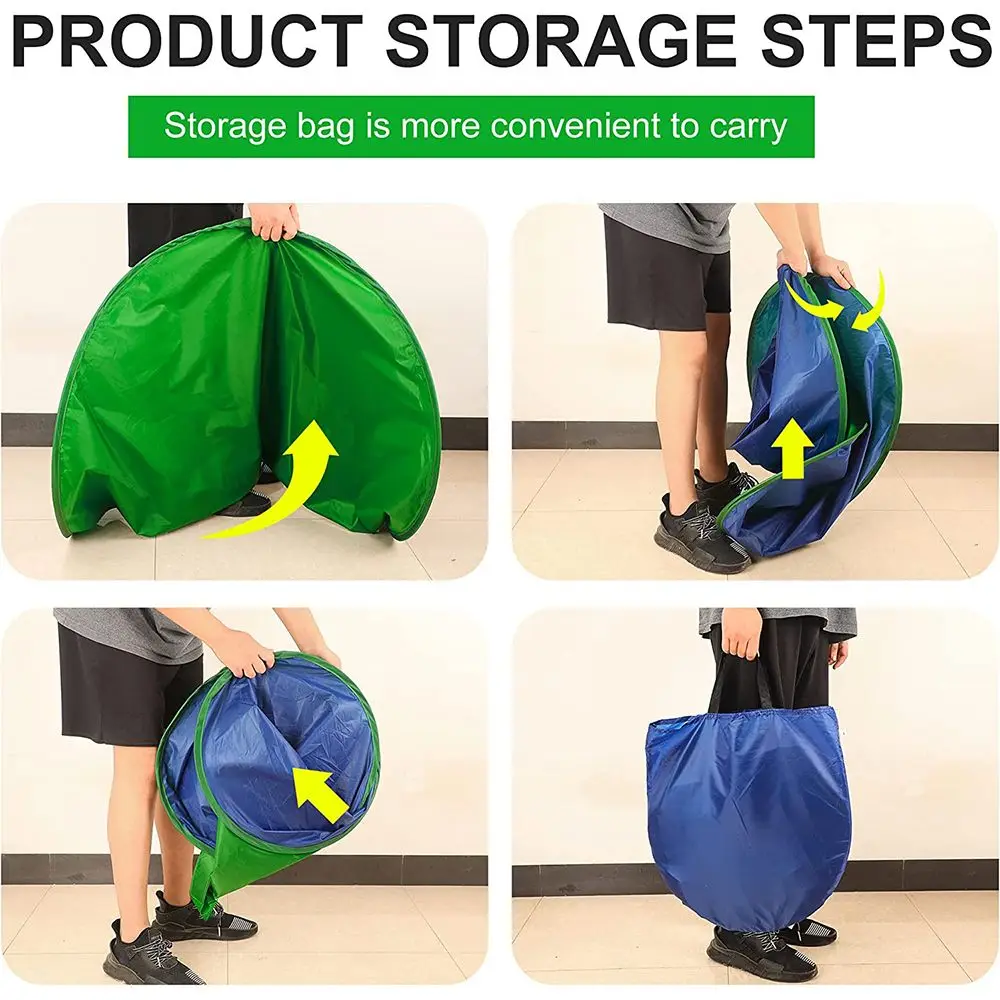 Green Blue Double-sided Screen Background Cloth Circular Foldable Photography Studio Backdrop Chromakey with Storage Bag