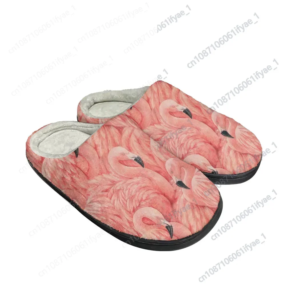 

Hot Flamingo Fashion Cartoon Cotton Custom Slippers Mens Womens Sandals Plush Casual Keep Warm Shoes Thermal Comfortable Slipper