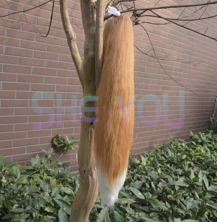 

Japanese Anime Spice and Wolf Cosplay Props Holo Tail Ears Fox Ears Hairpin Headband Halloween Costume Nick Wilde Tail with Ears