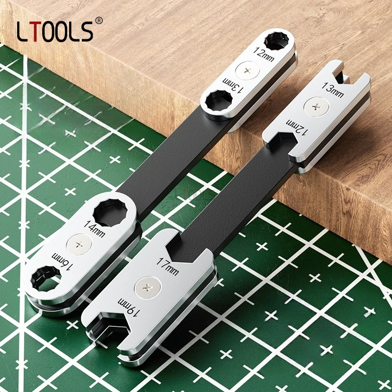 

Многофункциональный регулируемый ключ 8-в-1 360° ° Вращающийся двухсторонний гаечный ключ (шестигранный/открытый) с различными размерами, многофункциональный инструмент для авторемонта