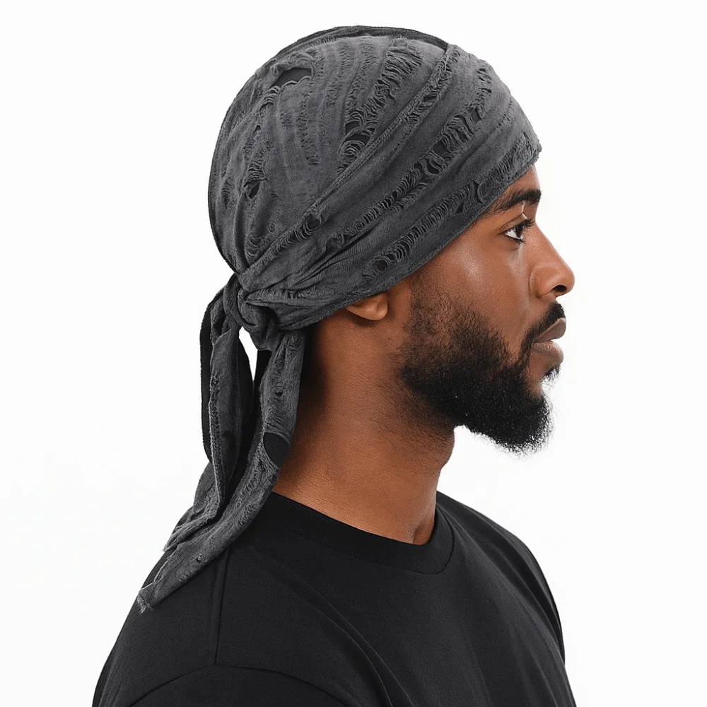 Cotton Hip Hop Bandana Headscarf Headband Breathable Long Tail Pirate Cap Cycling Head Scarf Strap Headband Hat Hole Bandana Cap