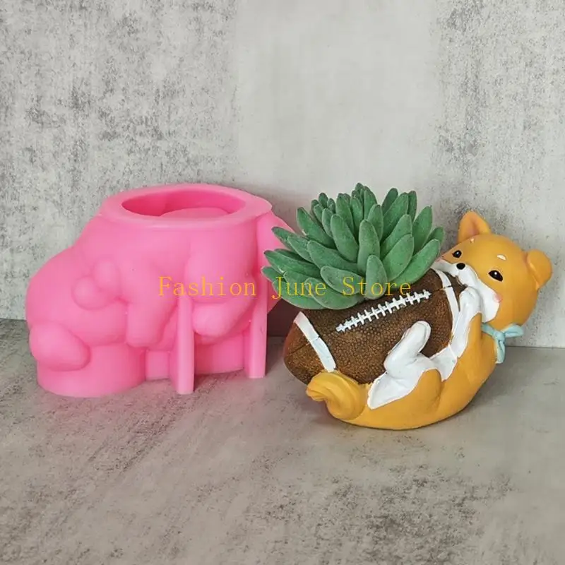 N5KA قالب الايبوكسي طبق وعاء الزهور العصارية قالب من السيليكون قالب تخزين الراتنج المرآة