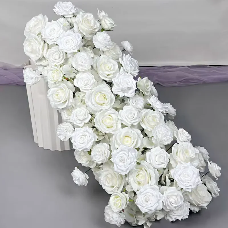 

Artificial Flowers Wedding Backdrop Decoration Floral Arrangement Decor FLower Row Event Party Supplies Window Display