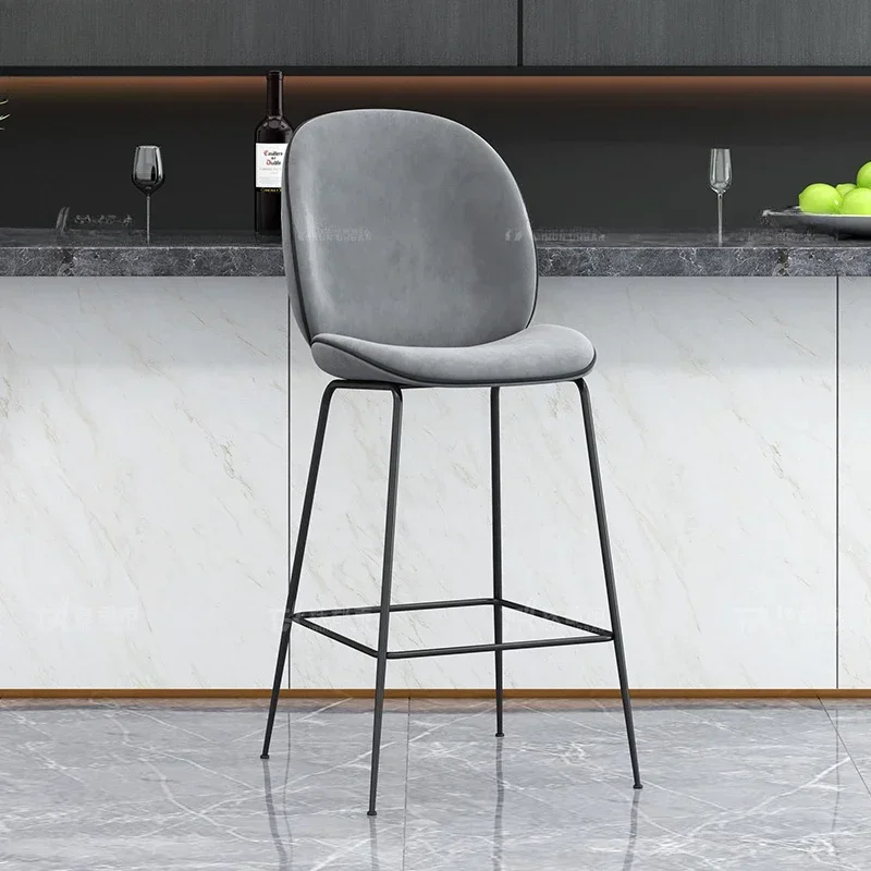 Modern Bar Stools Banks Height Chair Mid Century Furniture Design Nordic Sgabello Cucina Alto Kitchen Backrest Minimalist Lounge