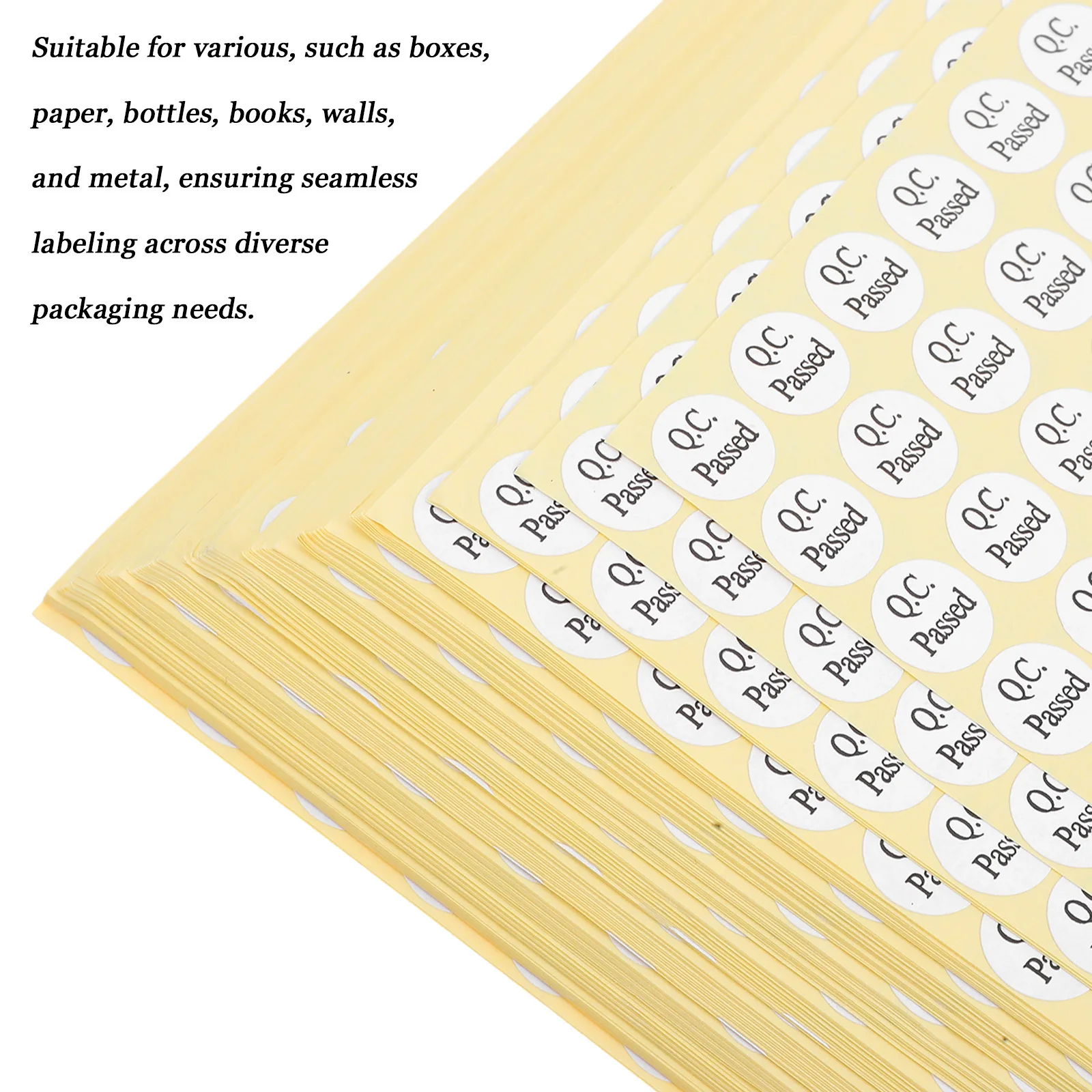 150 Sheets Qc Passed Round White Self-Adhesive Labels Stickers for Packaging Warehouse Marking Round Self Adhesive Stickers