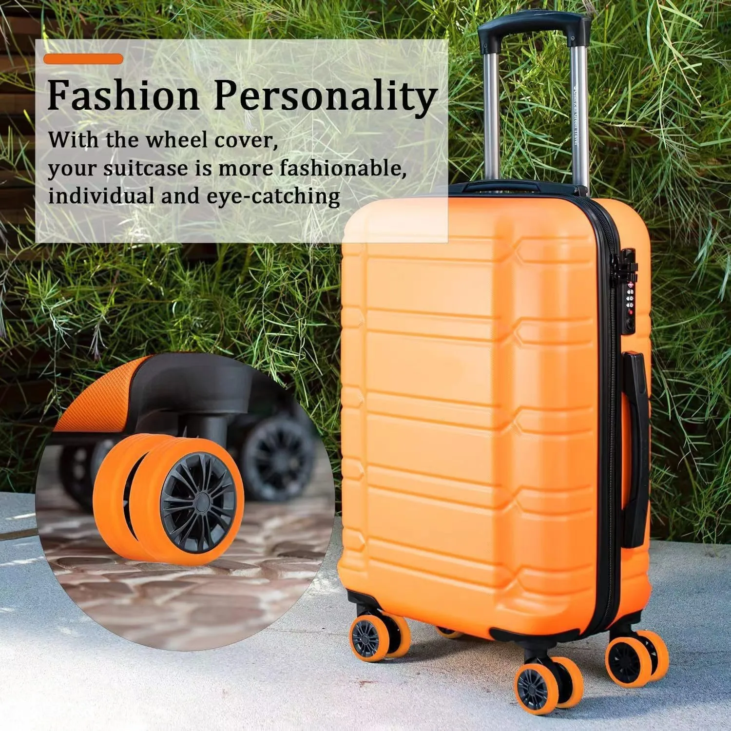 8PCS Luggage Wheels Protector Silicone Wheels Caster Shoes Travel Luggage Suitcase Reduce Noise Wheels Guard Cover Accessories