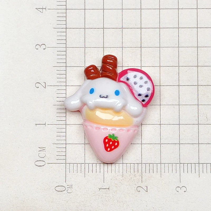 10 Pcs New Mini Kawaii Cartoon Animal Big Ear Dog Cake Ice Cream Resin Scrapbook Diy Jewelry Children Gift Hairpin Accessories