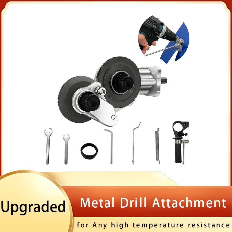 Electric Drill Plate Drill Attachment Cutter Metal Kit 8 Pcs with Adapter DIY Metal Drill Attachment for Cutting Iron Whiteboard