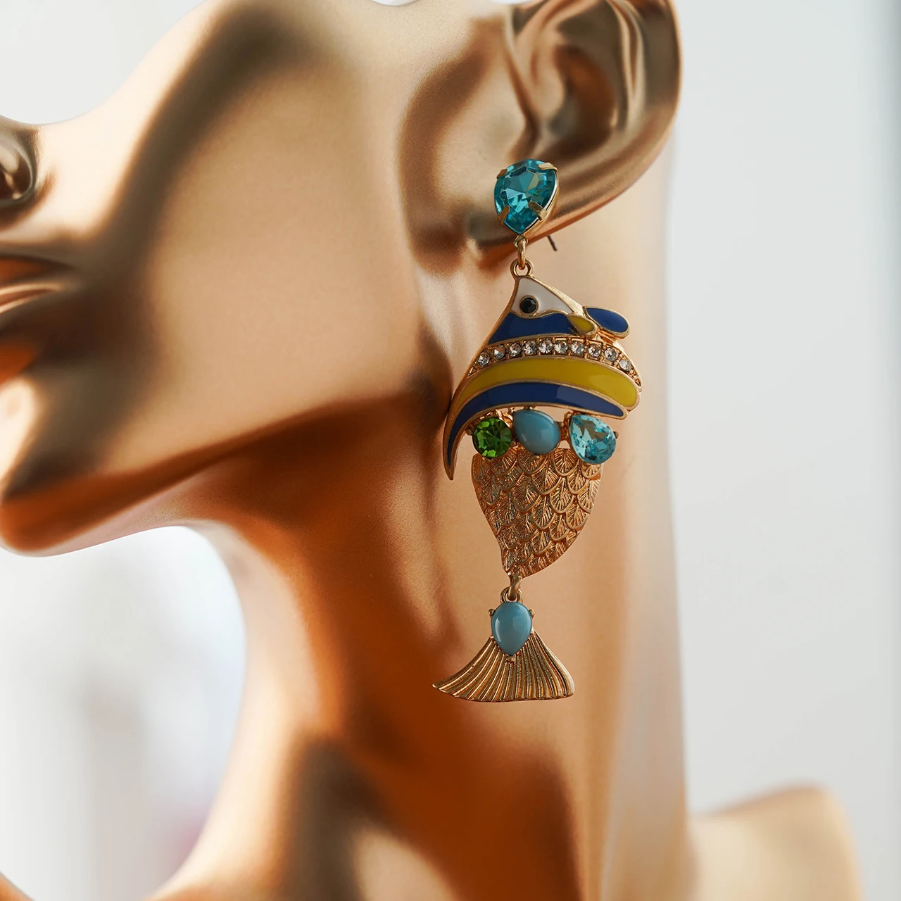 

Lucky Fish Earrings Unique Carp Design Daily Travel Banquet with Accessories Birthday New Year's Day Anniversary Gift