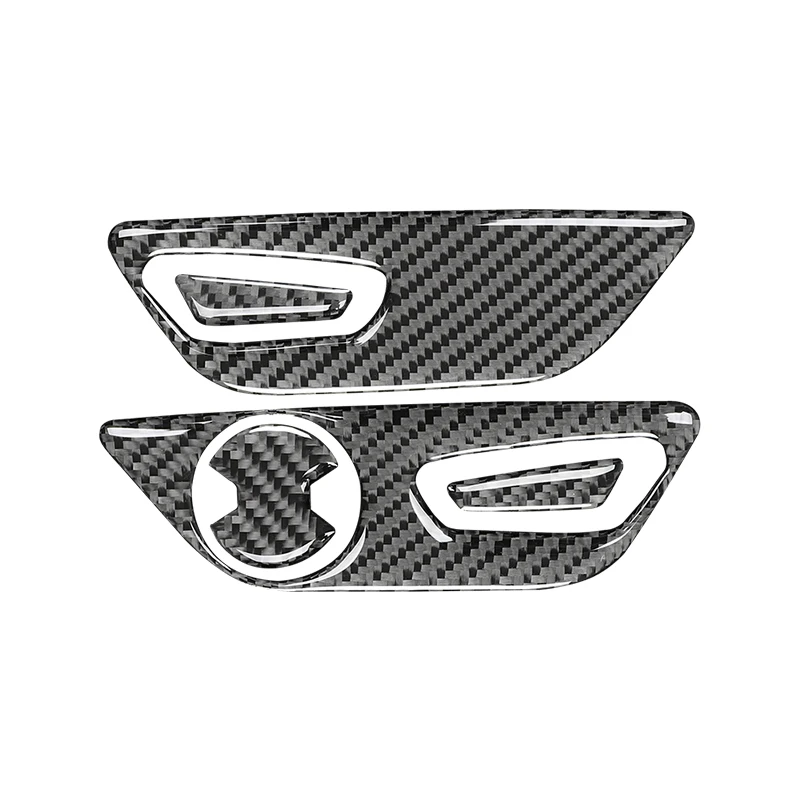 For Ford Mustang GT 2015-2021 Car Accessories Carbon Fiber Interior Car Seat Adjust Button Panel Frame Trim Cover Sticker Decor