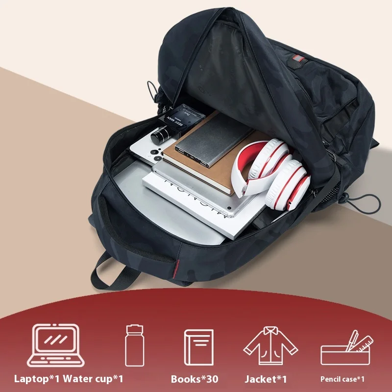 Backpack Primary School Middle School Students High School Bags Large Capacity Ultra-light Load Reduction Outdoor Travel Busines