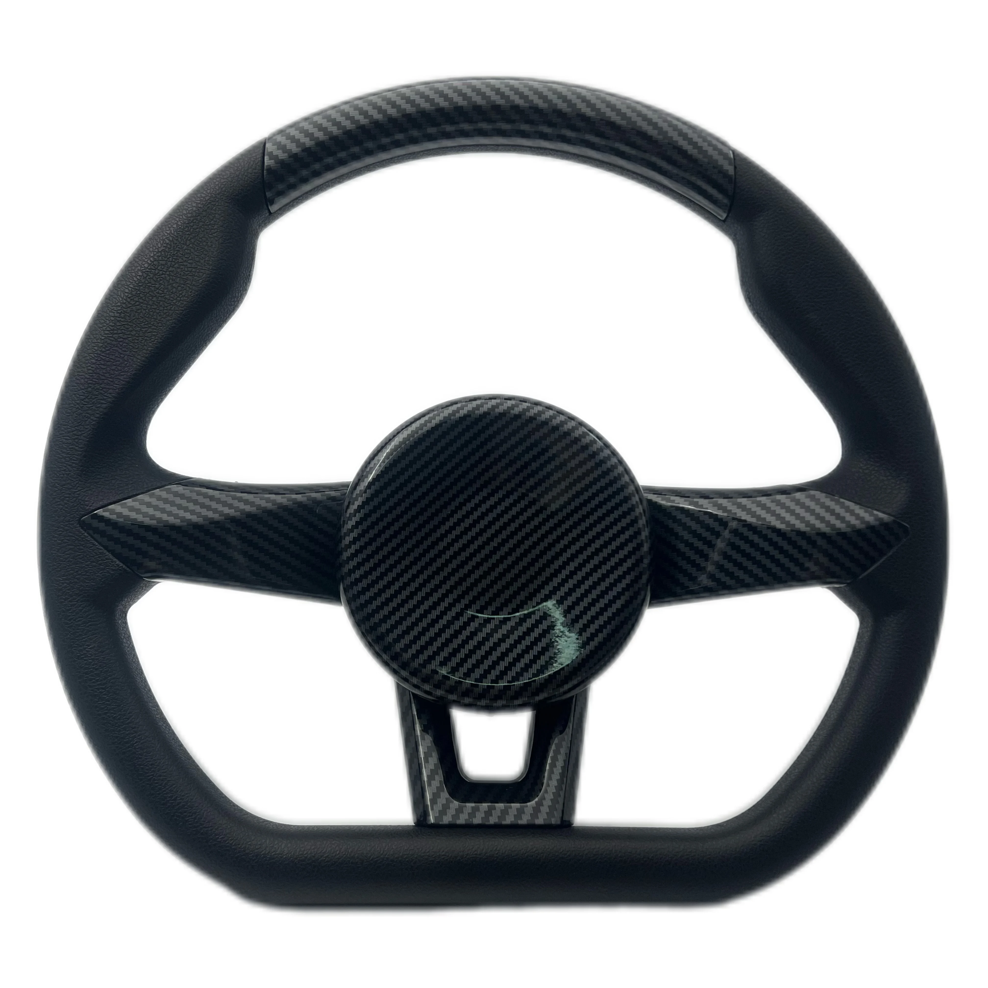 Factory Direct Sales Carbon Fibre 350mm Electric Car Steering Wheel 3 Spoke Color Matching Design Foaming Process Steering Wheel