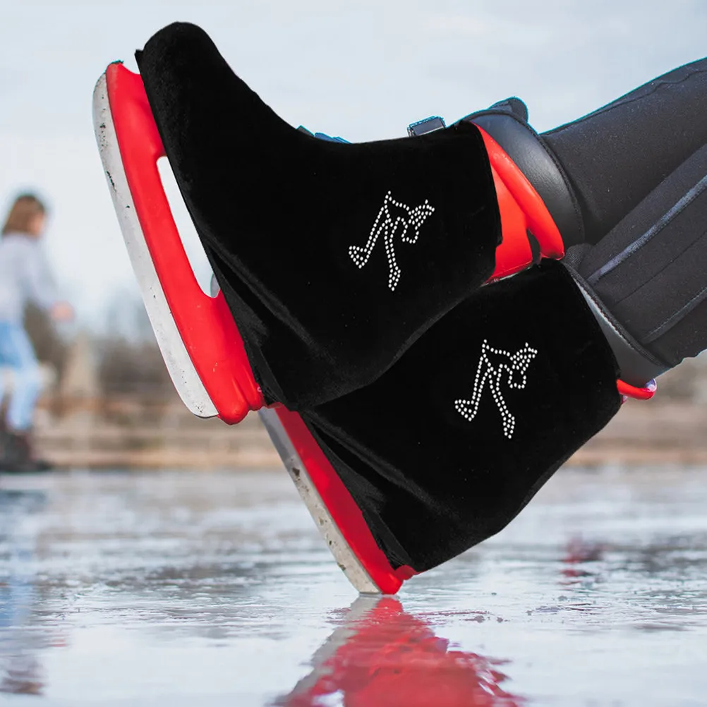 

1Pair Ice Skates Covers with Elastic Fit Universal Skate Boot Cover for Outdoor Roller Hockey Figure Skating Protective Sleeve