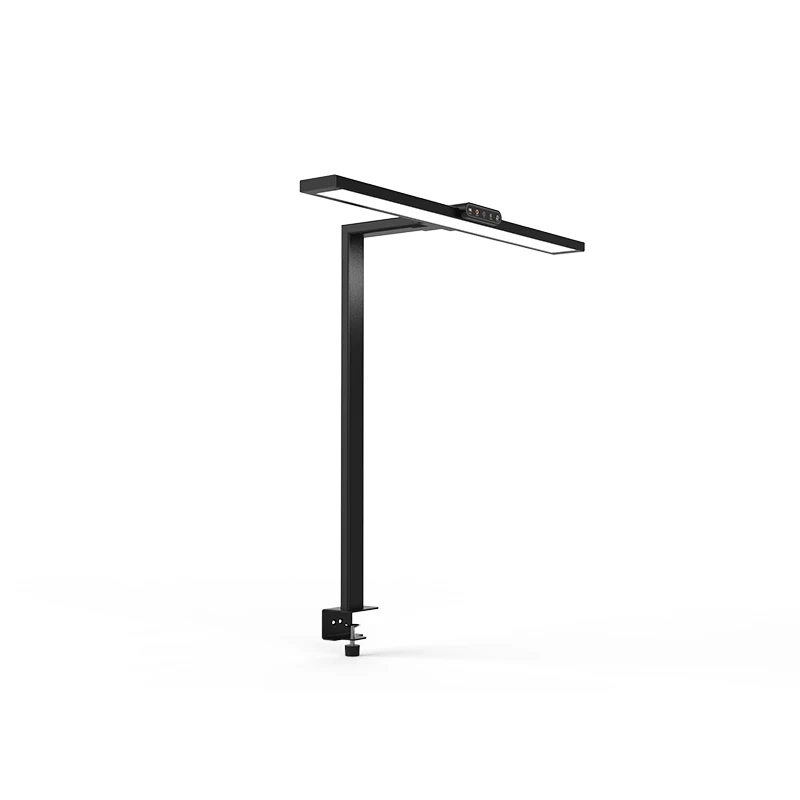 Modern square LED desk lamp with flexible adjustable arm, smart sensor, eye protection function, DC power supply
