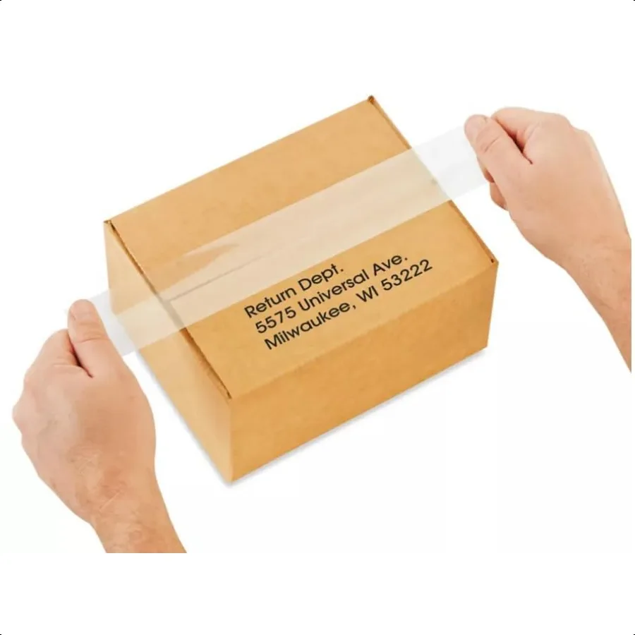 

PreCut Return Tape Strips 2 x 12 Clear 100 RubberBanded Strips Ideal for Packaging Shipping Mailing and Office Use All Packagin