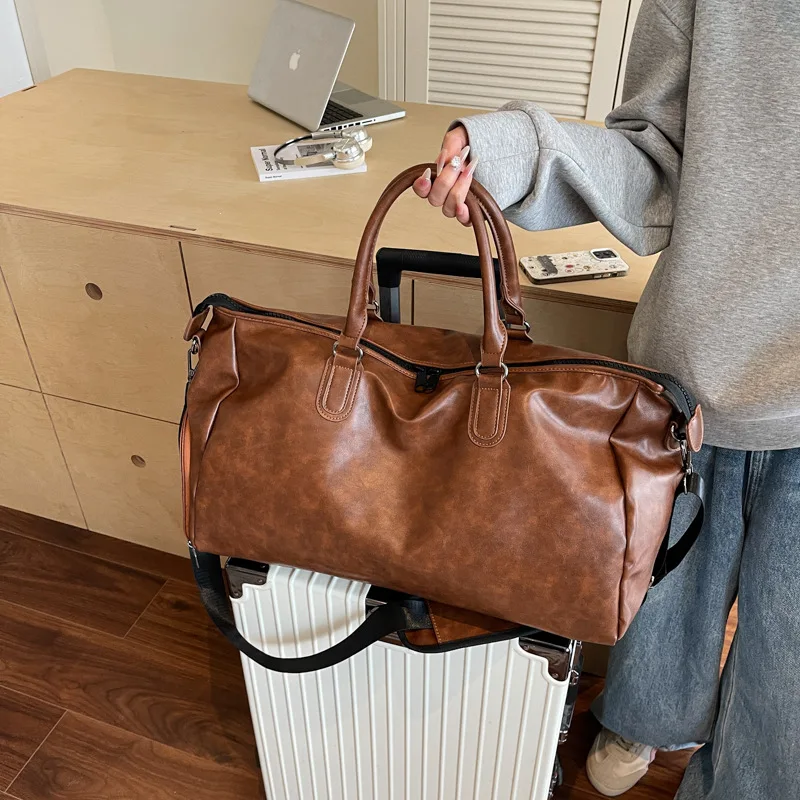 

Женская дорожная сумка, водонепроницаемая сумка из искусственной кожи для багажа, большая вместительная спортивная сумка для спортзала, фитнеса, спортивных вещевых сумок для выходных, тренировочный пакет для йоги