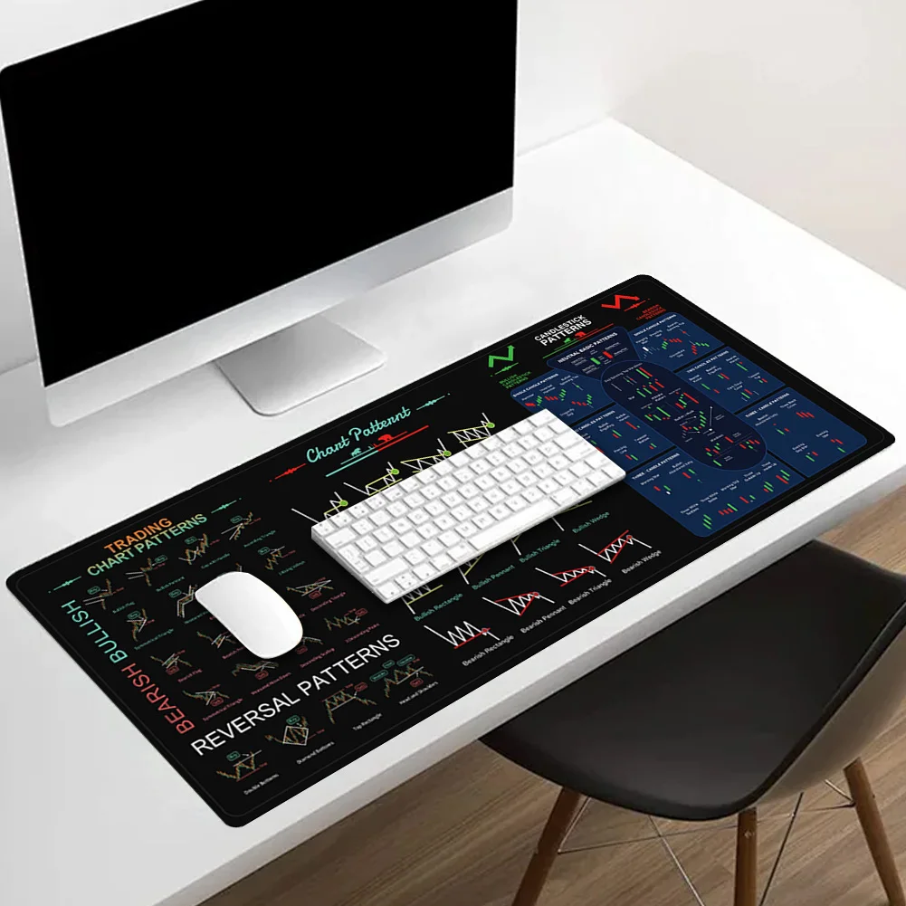 

Коврик для мыши Invest Day Trading с прошитыми краями, компьютерный коврик для клавиатуры Investor, коврик для мыши для офиса, домашнего компьютера