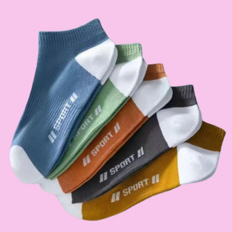 Chaussettes Bateau Tendance pour Homme, Haute Qualité, Coupe Basse, Confortable, dehors, Rinçage Fin, Courtes, Respirantes, 5/10 Paires