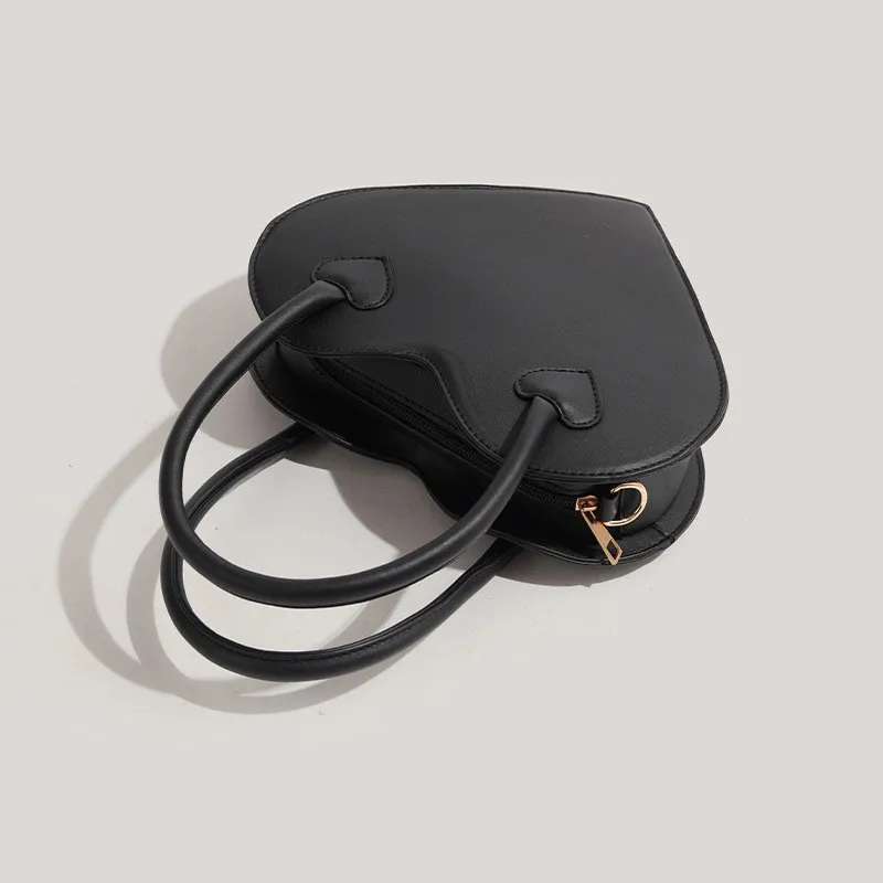 JIAERDI Harajuku خمر الحبيب محفظة المرأة حقيبة كتف جلدية سوداء السيدات النمط الياباني لطيف حقيبة يد Y2K حقيبة كروسبودي