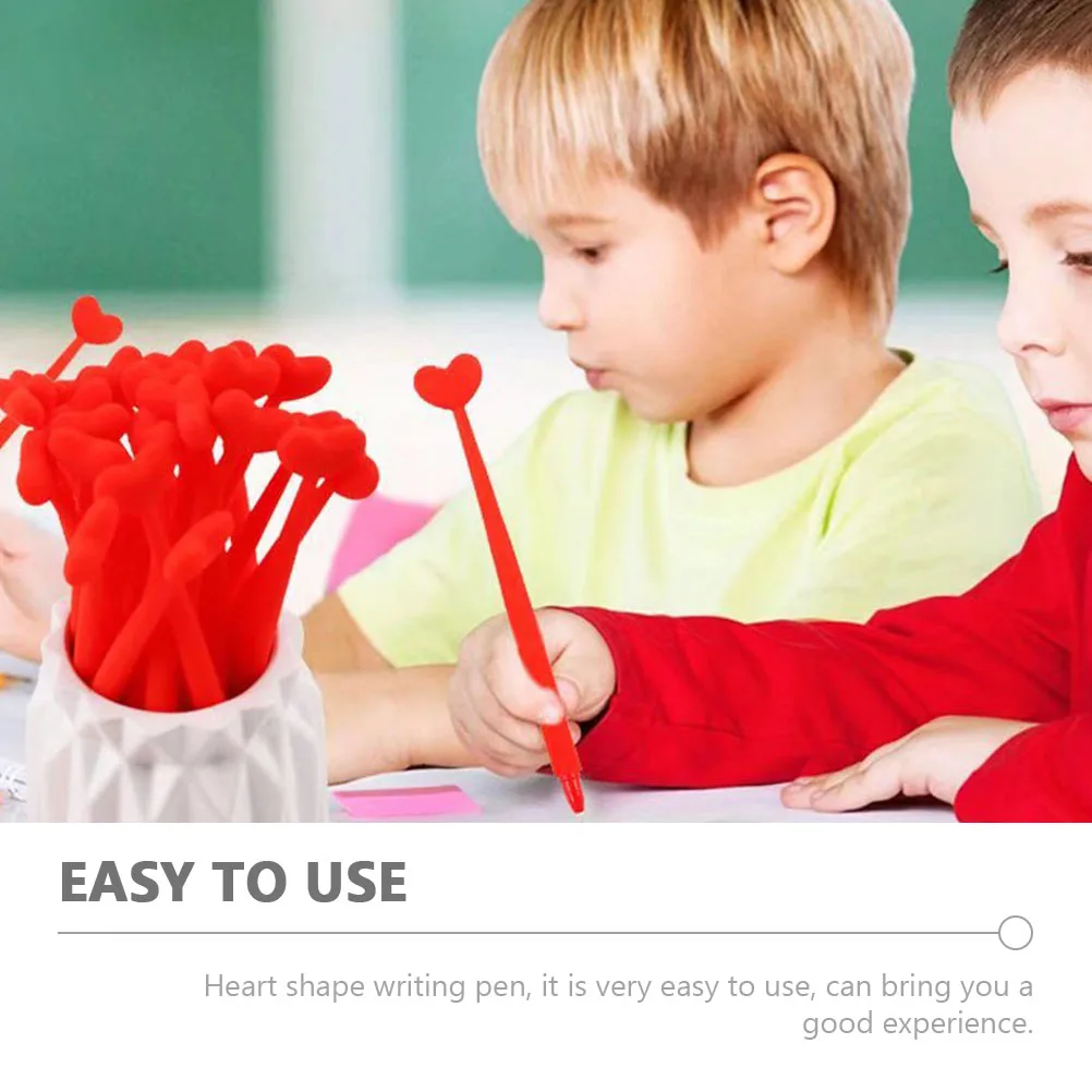 

10 Pcs Heart Shake Pen Valentine's Day Pens Shape Fountain Student Signature Bulk Plastic Writing Gel Shaped Office Adorable