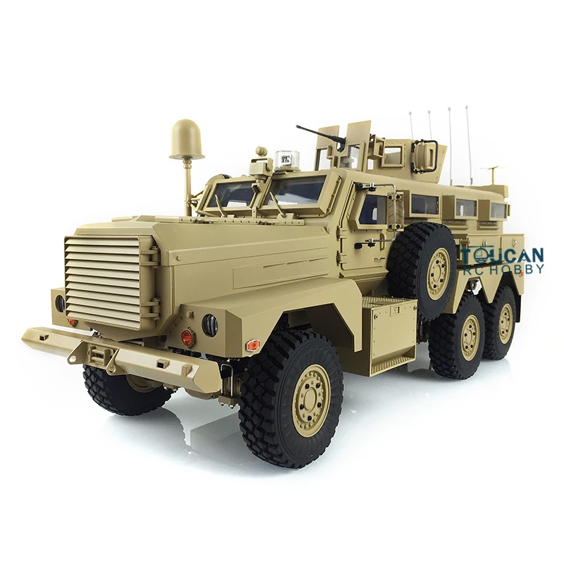 HG 1/12 RC Explosion Proof Car 6x6 MRAP P602 Remote Control Crawler Model W/O Light Sound System Outdoors Toys TH16379