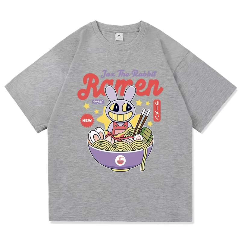 مذهلة السيرك الرقمي جاكس رامين تي شيرت موضة النساء كاين بومني تي شيرت للجنسين لطيف أرنب الشعرية القطن تي شيرت