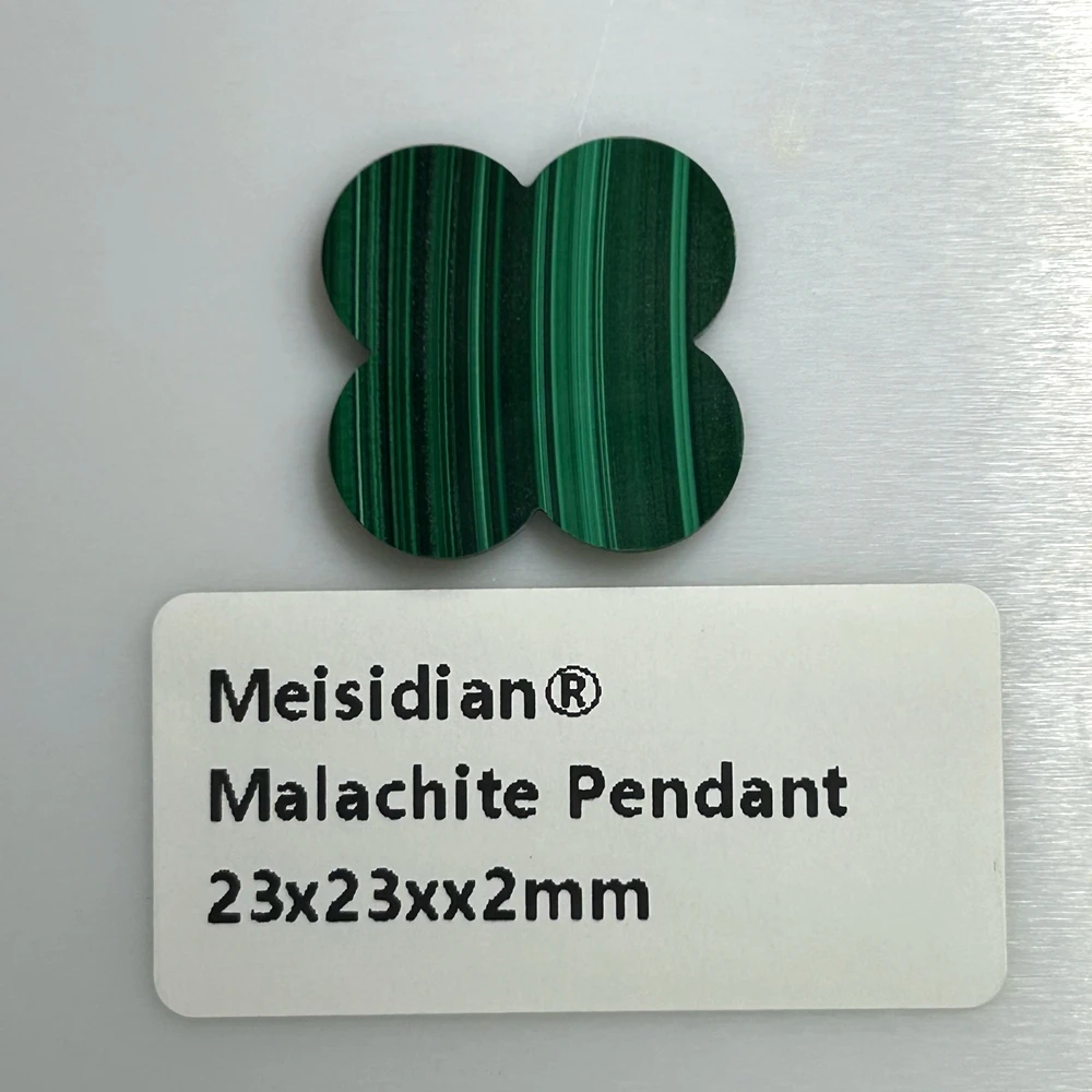 Meisidian 23x23mm Malachite Onyx Red Agate White Mother Of Pearl Four Leaf Clover Stone Pendant