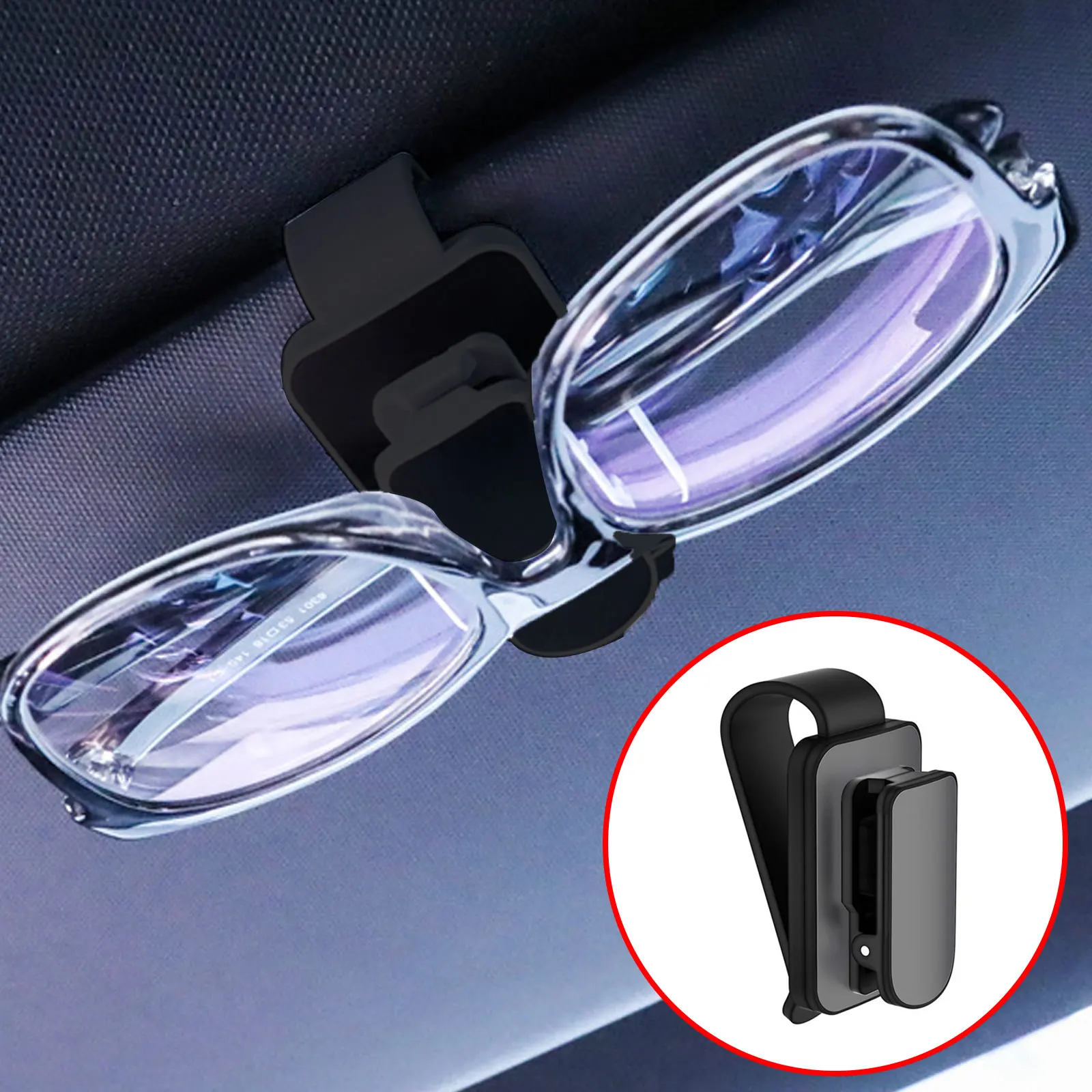 Newest Sun Visor Glasses Clip Universal Car Interior Card Ticket Fastener Portable Sunglasses Holder Clips Auto Accessories