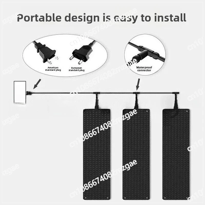 

Heated Snow Melting Mats Non-Slip Design - Winter Ice Melting Mat for Outdoor Stairs Steps Doorways Safety
