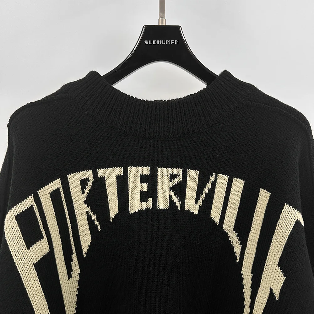 High Street Dark RO Sweater Men's Autumn and Winter New Item Retro Neutral Pullover Loose Sweater Casual Knitted Sweater Top