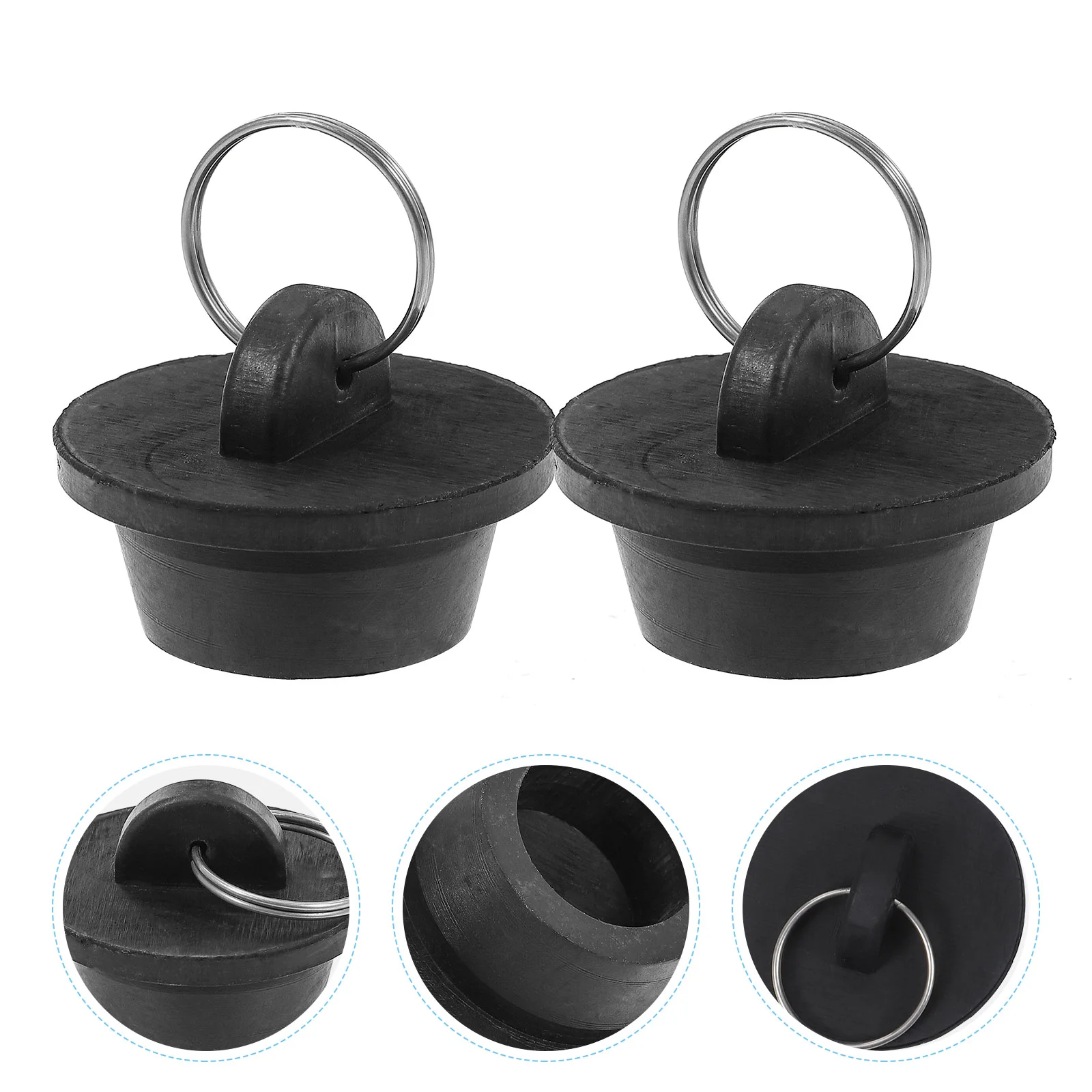 

5 Pcs Sink Plug Bathtub Drain Stopper Stoppers Car Pipe Rubber Washbasin Kitchen