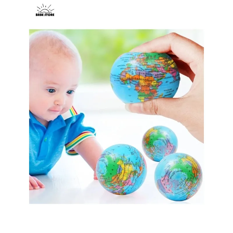 

Earth Squeeze Balls Soft Foam Globe Stress Relief Squeeze Toys Hand Wrist Exercise Sponge Toy For Kids Adults Educational Gifts