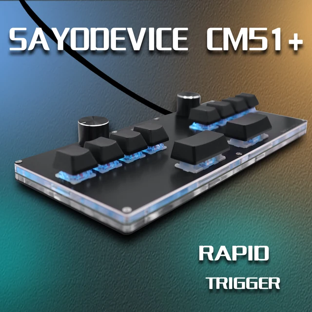 CM51 SayoDevice OSU DJ MAX OUTEMU/Gateron przełączniki szybki spust przełączniki magnetyczne klawiatura z ekranem pokrętła kopiuj wklej Shotcut