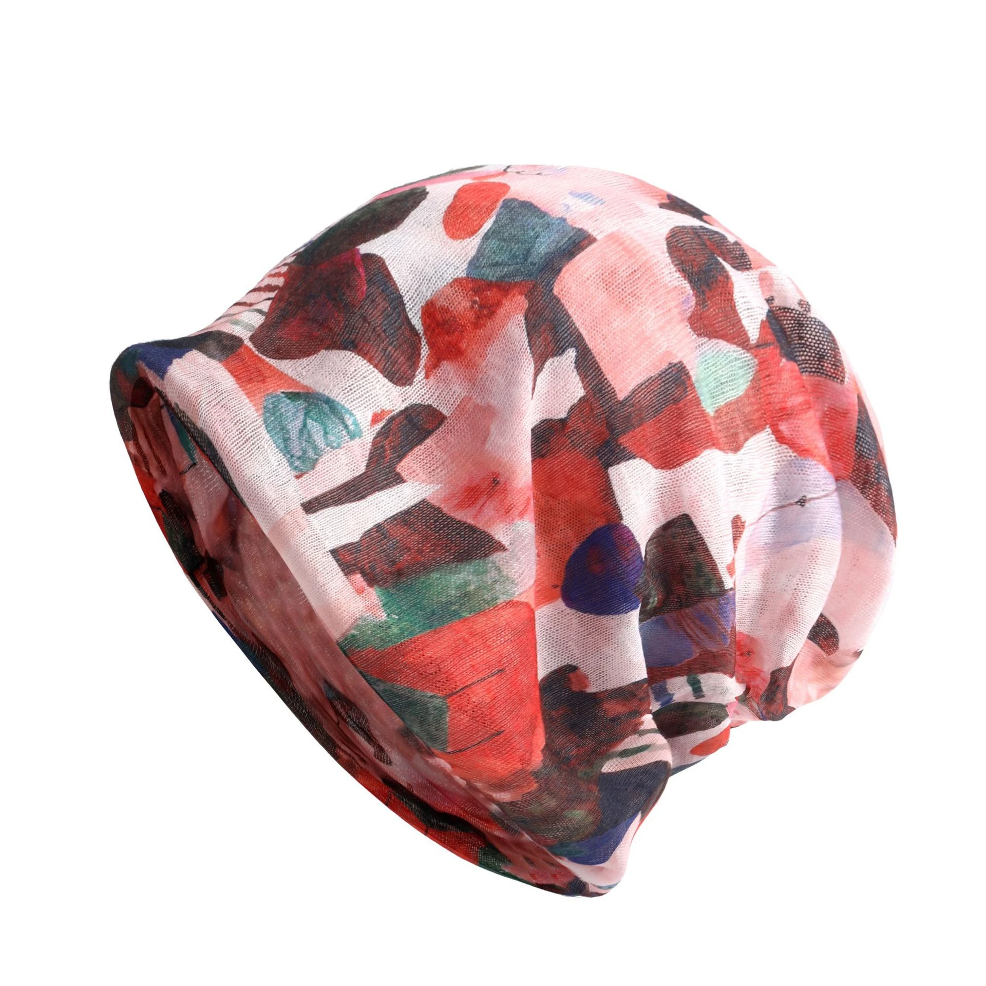 Turban Hats For Women Beanie Windproof Outdoor Suncreen Fashion Flower Print Baggy Cap Casual Headwear Head Wrap/Mask New