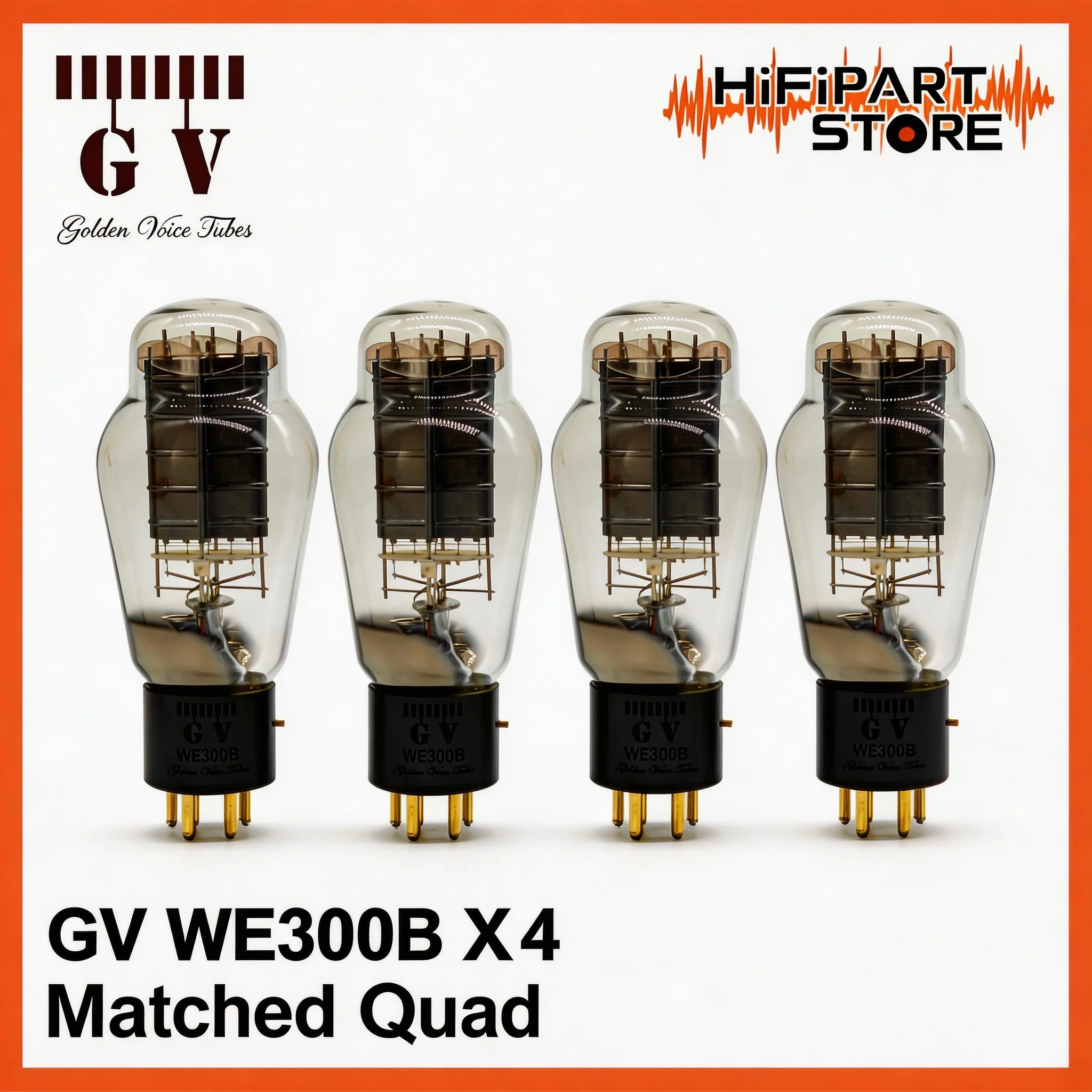 

Golden Voice WE300B Vacuum Tube GV WE300B Valve Matched Re Fullmusic JJ Mullard Gold Lion EH Psvane 300B 300B-T 300BS 300BZ