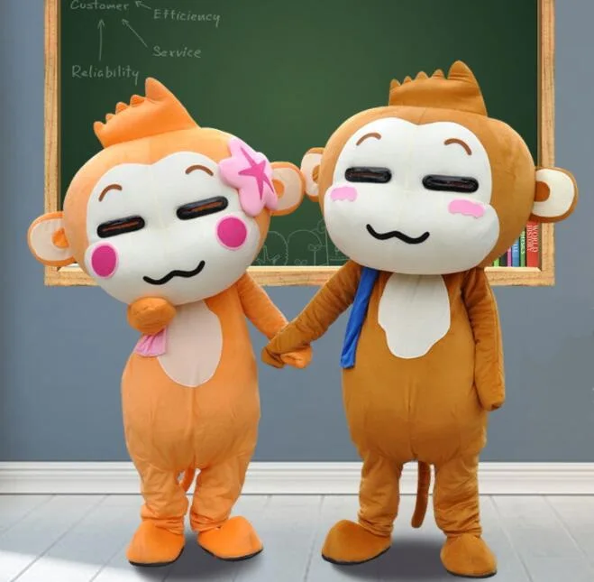 

Cosplay Costume Cute Monkey Mascot Costume Cartoon Character Halloween Fancy Dress Christmas Party Monkey Maskote Factory direct