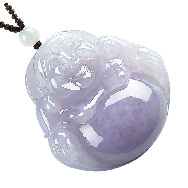 Ice Jade Pendant Female Jade Buddha Violet Maitreya Buddha Pendant