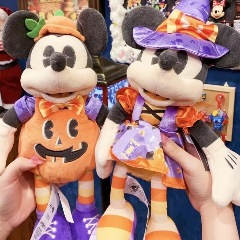 

Original 2020 Shanghai Disney Halloween Mickey Minnie Plush Toy Soft Doll Birthday Present Toy Christmas Gift