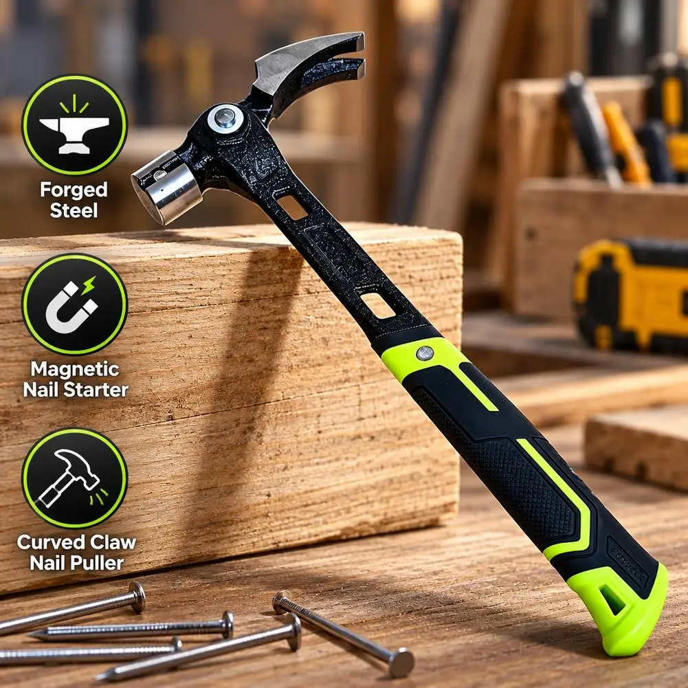 Multi Functional Sheep Horn Hammer With Adjustable Hammer Head For Woodworking Decoration Household And Outdoor Nail Lifting