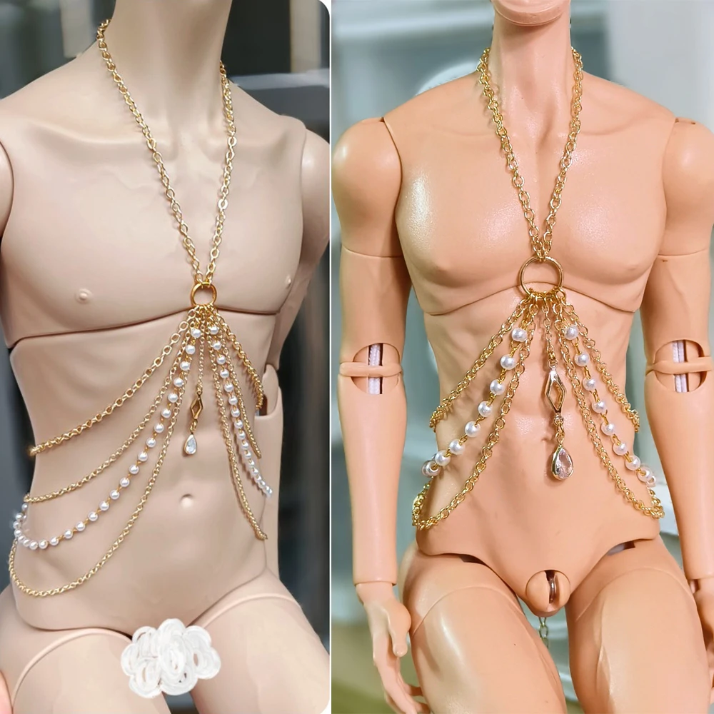 

D09-P662 children handmade toy 1/6 1/4 1/3 uncle MSD BJD Doll Jewelry Accessories Pearl necklace chest chain 1pcs