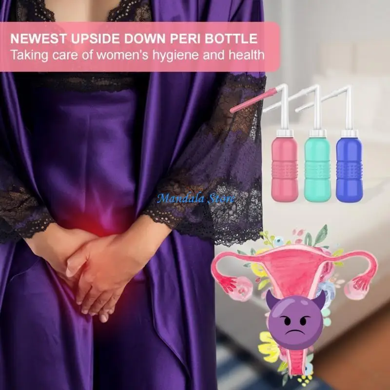 

U2JC 2 Pcs Handheld Bidet Butt Shower Portable Travel Bidet Manual Press Atomizer