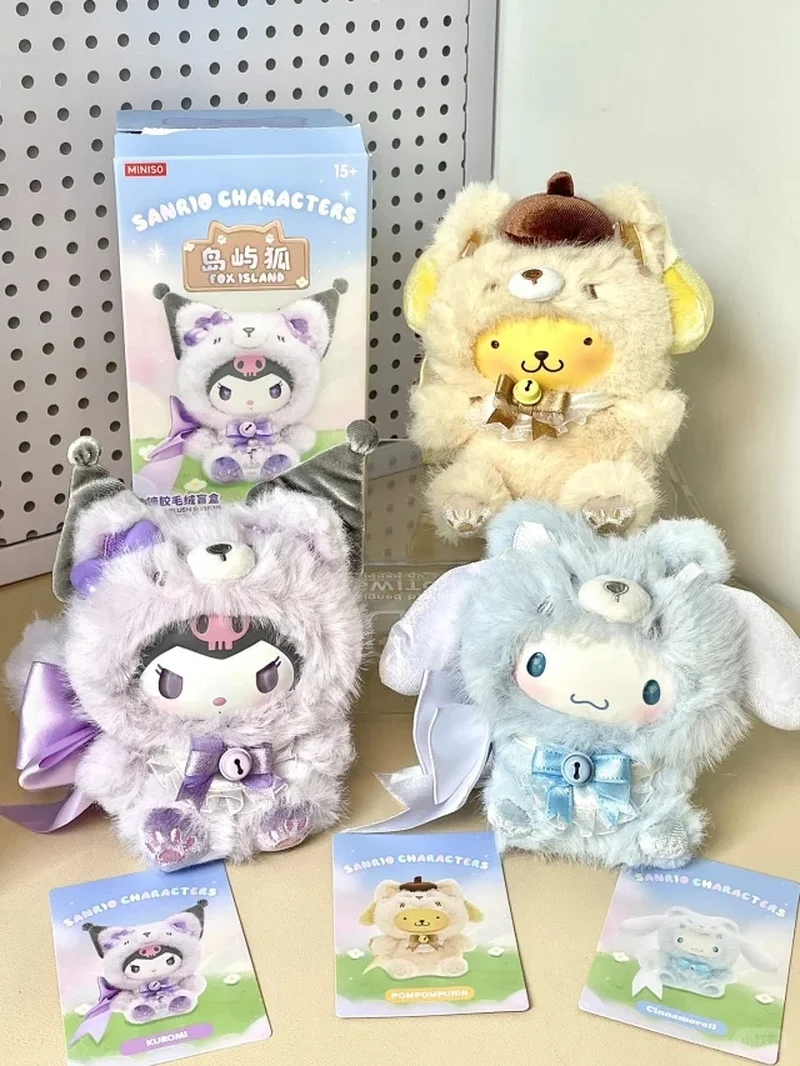 Sanrio Fox Island Series Vinyl Blind Box - Trendy Hello Kitty Kuromi Cinnamoroll Keychains Cartoon Collectible Toys Gift