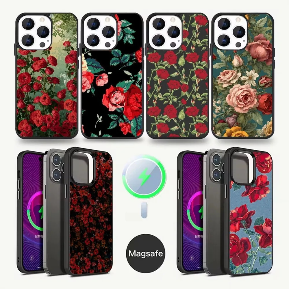 

Flower Oil Painting Phone Case For iPhone 16,15,14,13,12,11,Pro,Max,Plus,Mini,Magsafe,Magnetic Wireless Charging Case